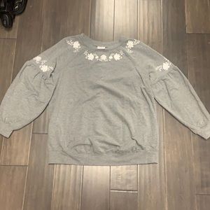 Embroidered maternity sweater